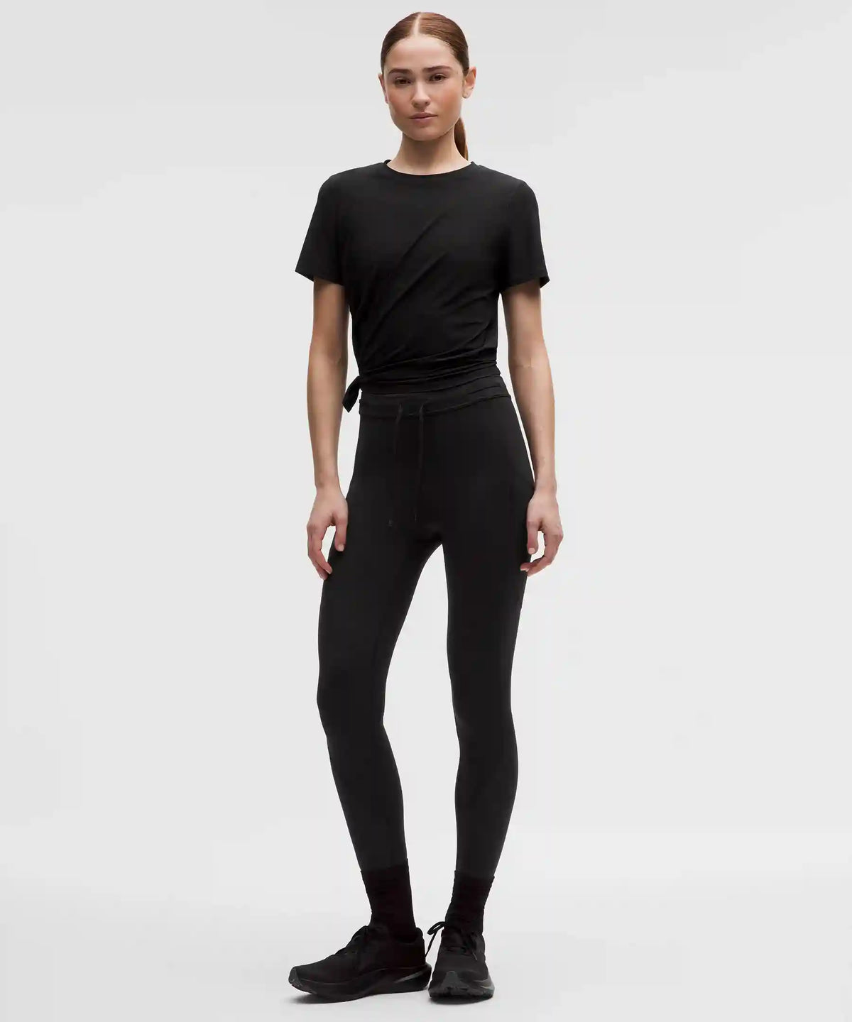 Side-Ruched Running Short-Sleeve Shirt