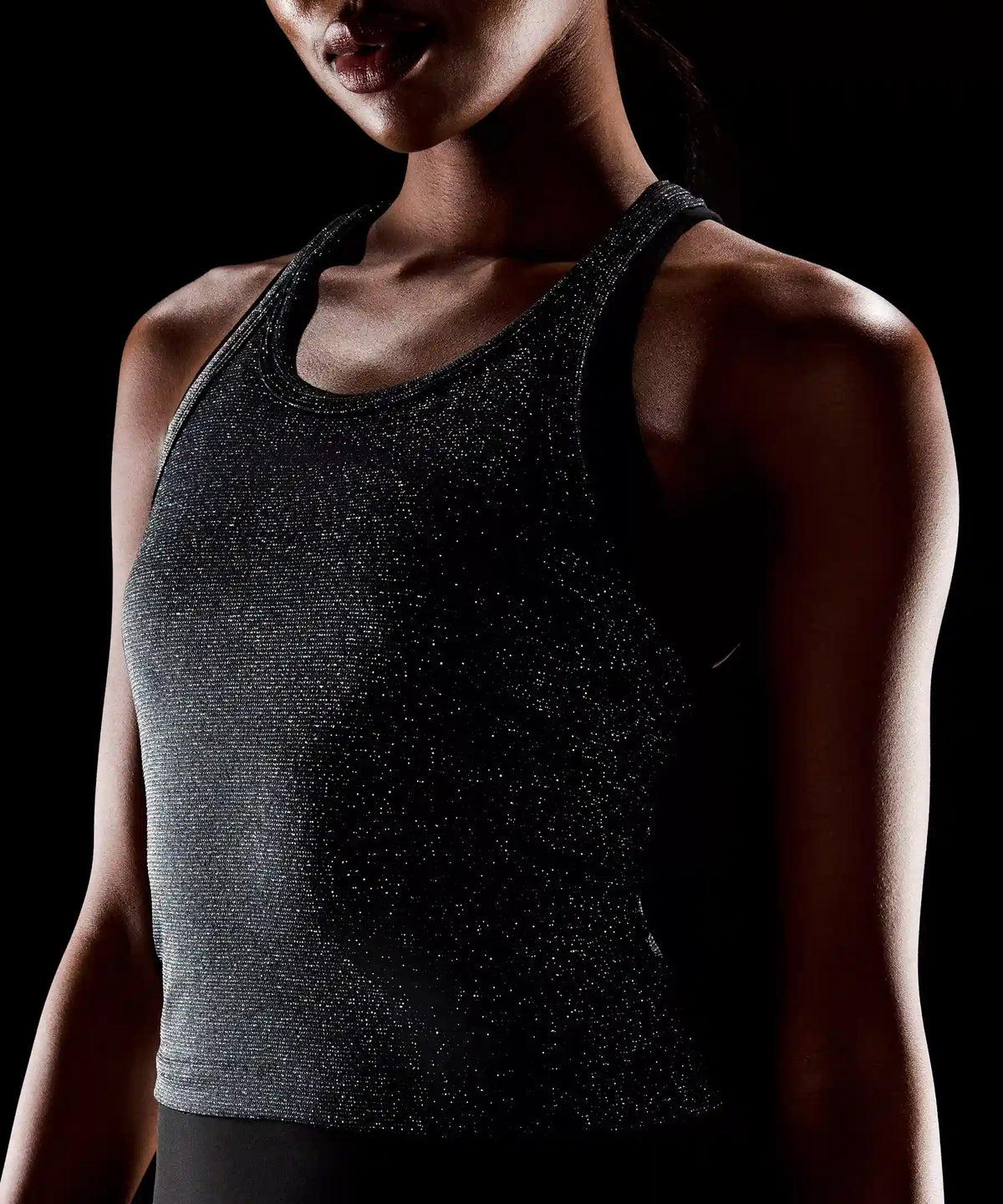Swiftly Tech Cropped Round-Neck Racerback Tank Top 2.0 *Sparkle
