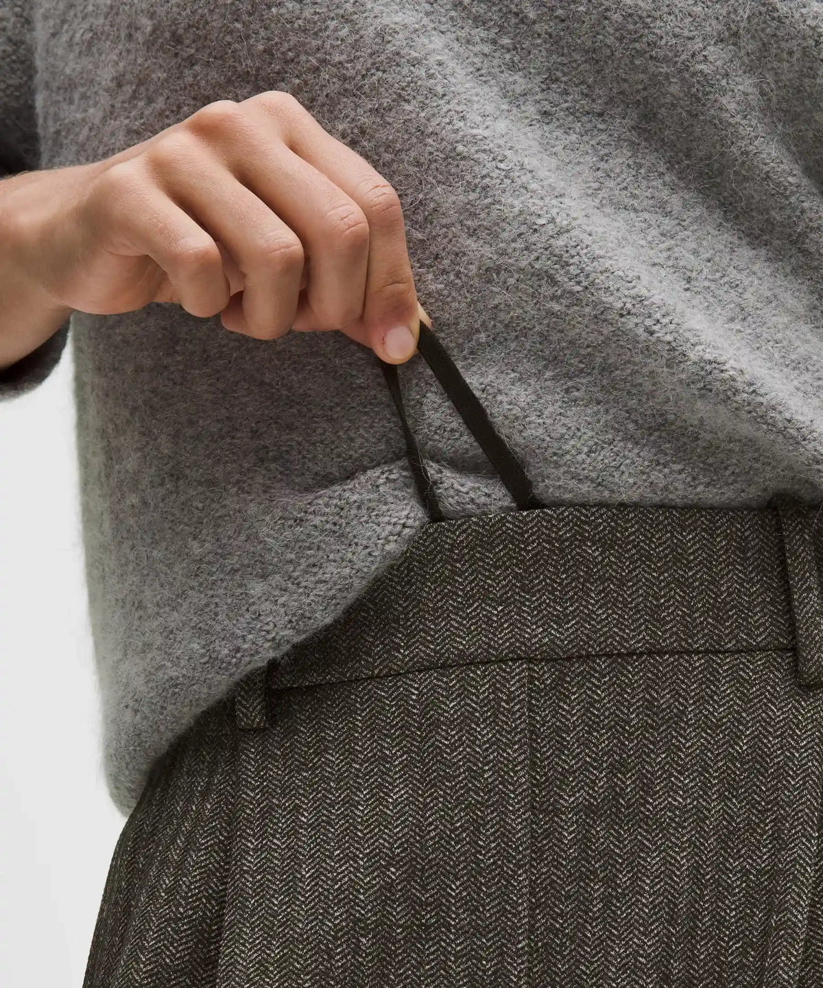 Daydrift High-Rise Wide-Leg Trouser Short *Herringbone