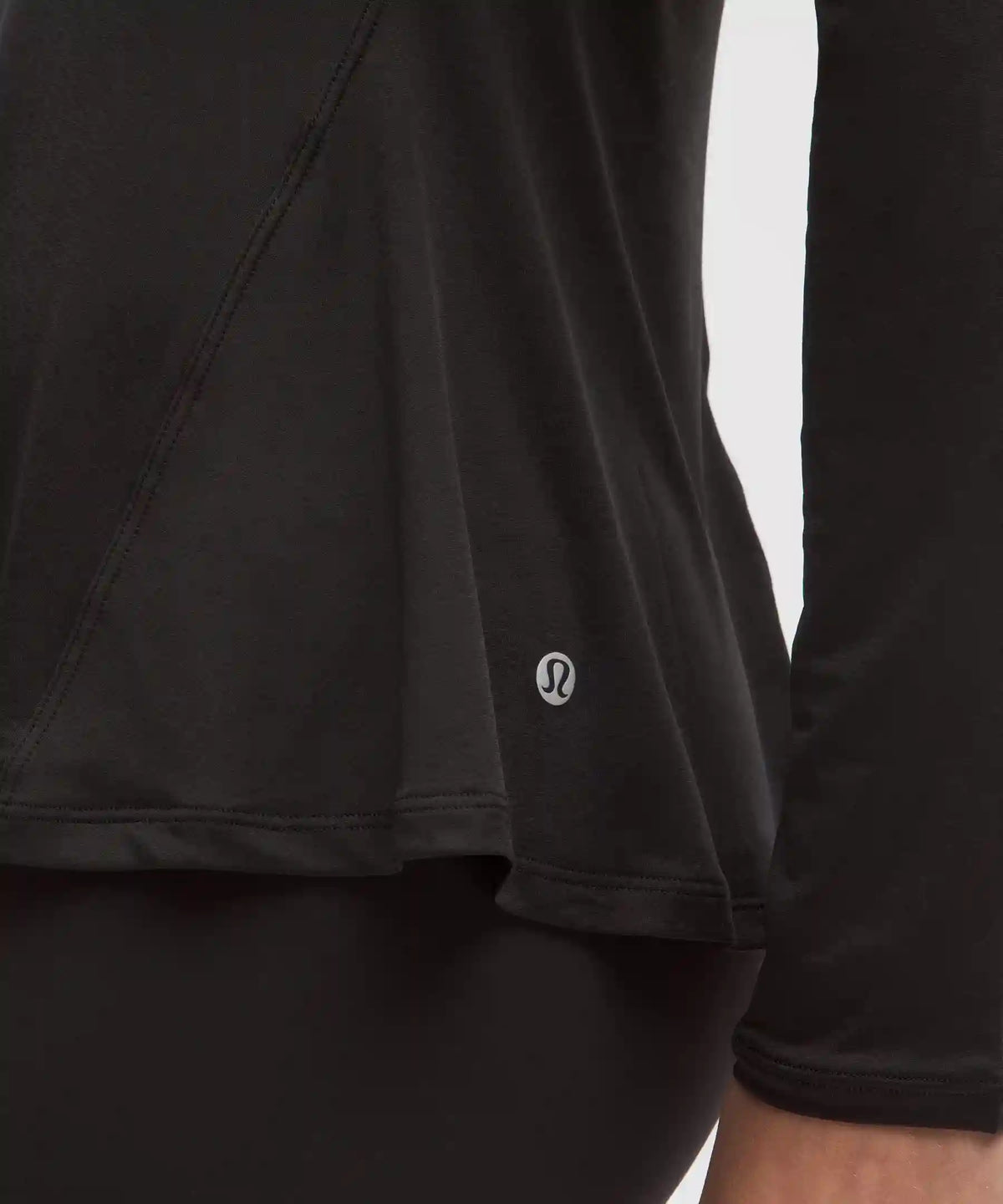 Lightweight Flowy Hem Long-Sleeve Shirt