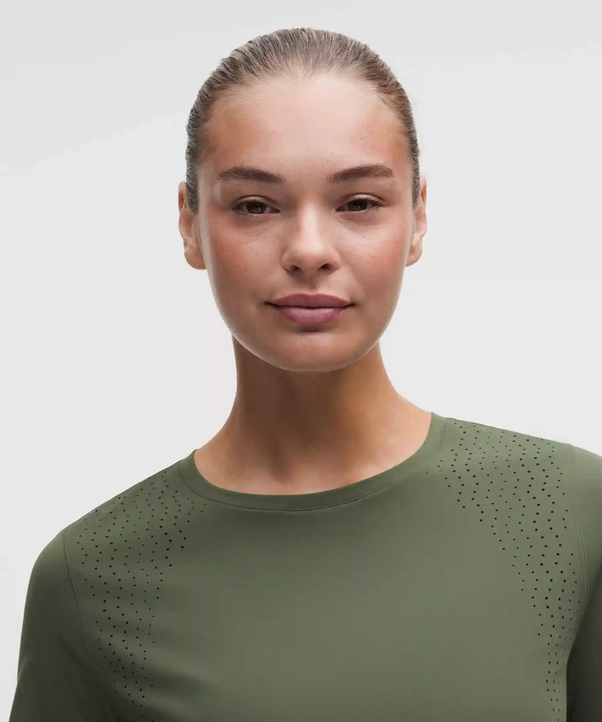 Sleek Perforated Running Short-Sleeve Shirt