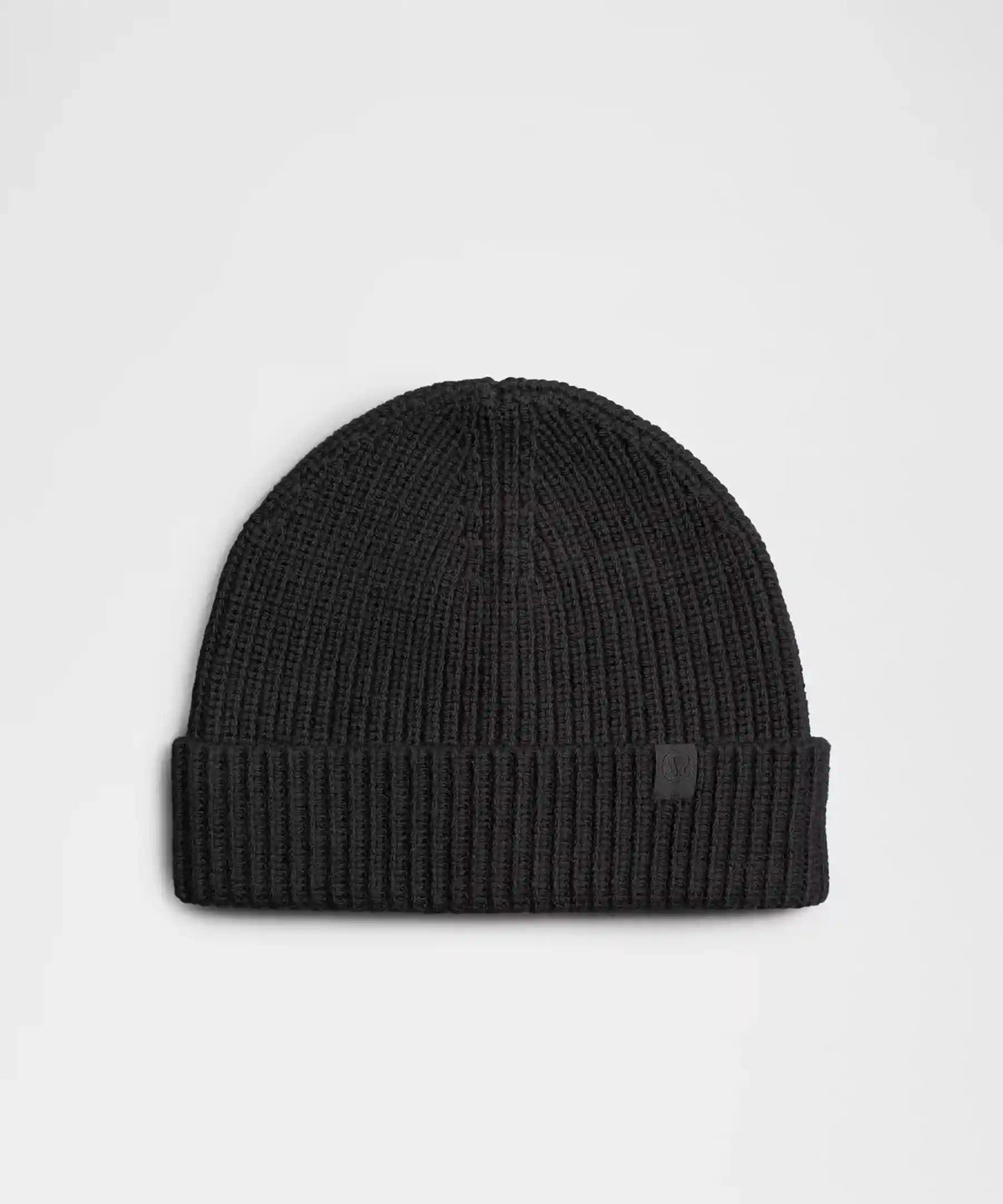 Close-Fit Wool-Blend Ribbed Knit Beanie *Embroidered Logo