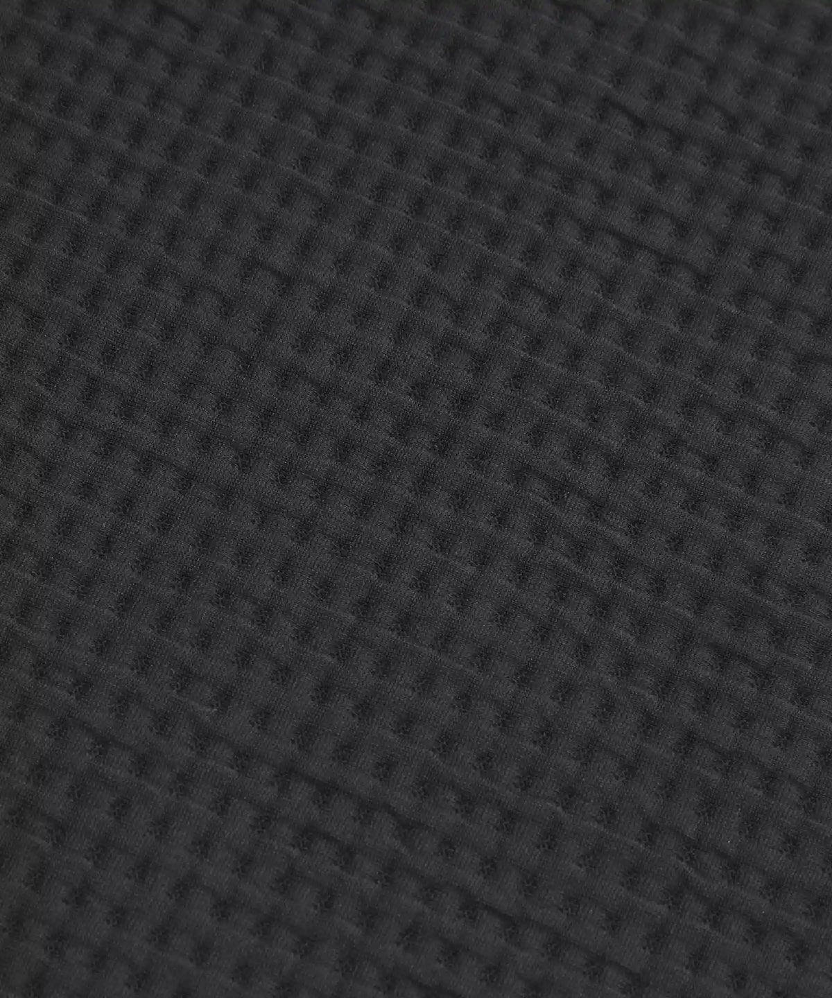 Waffle-Knit Funnel-Neck Long-Sleeve Shirt