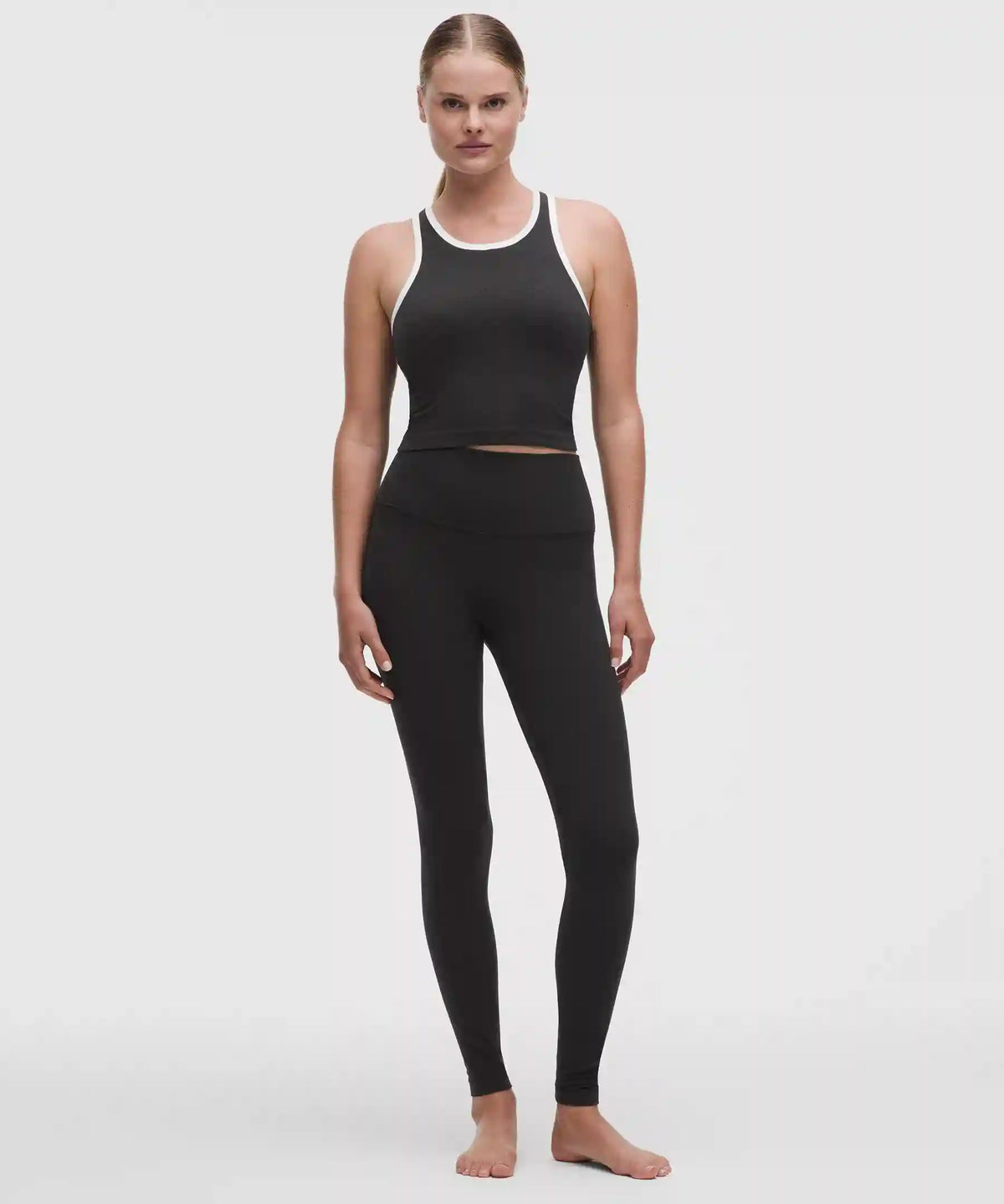 Ebb to Street Cropped Racerback Tank Top *Contrast