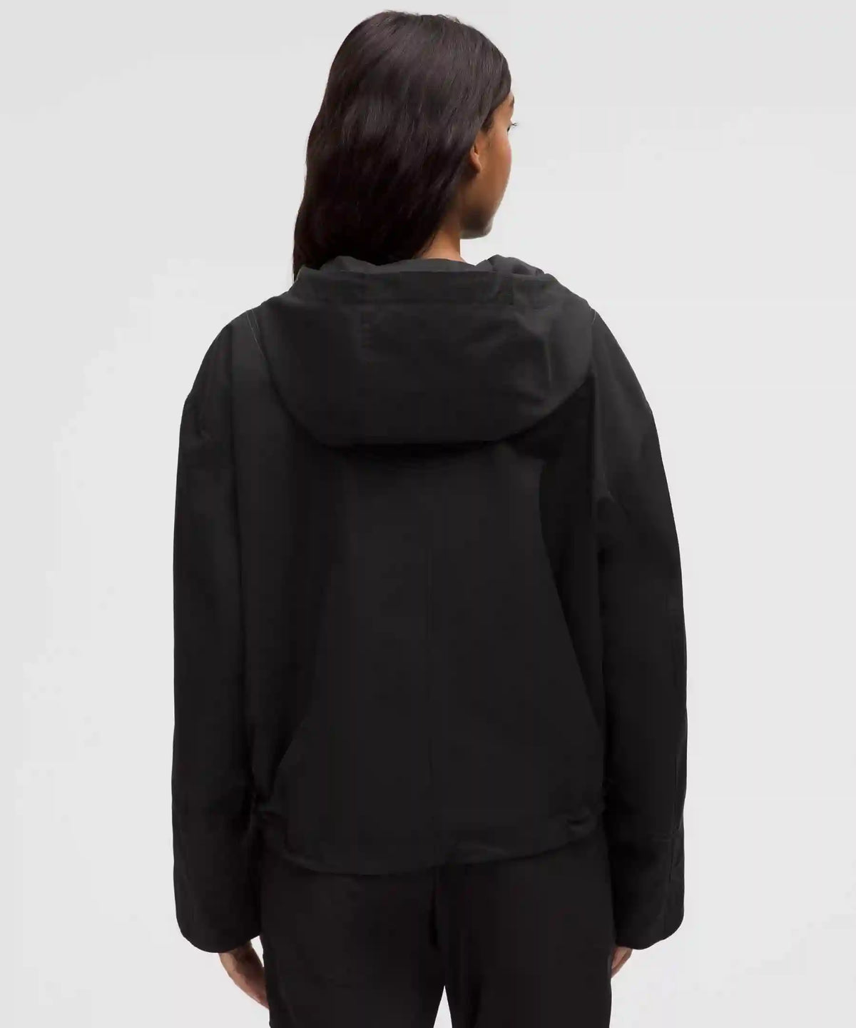 Water-Resistant Cropped Hooded Jacket
