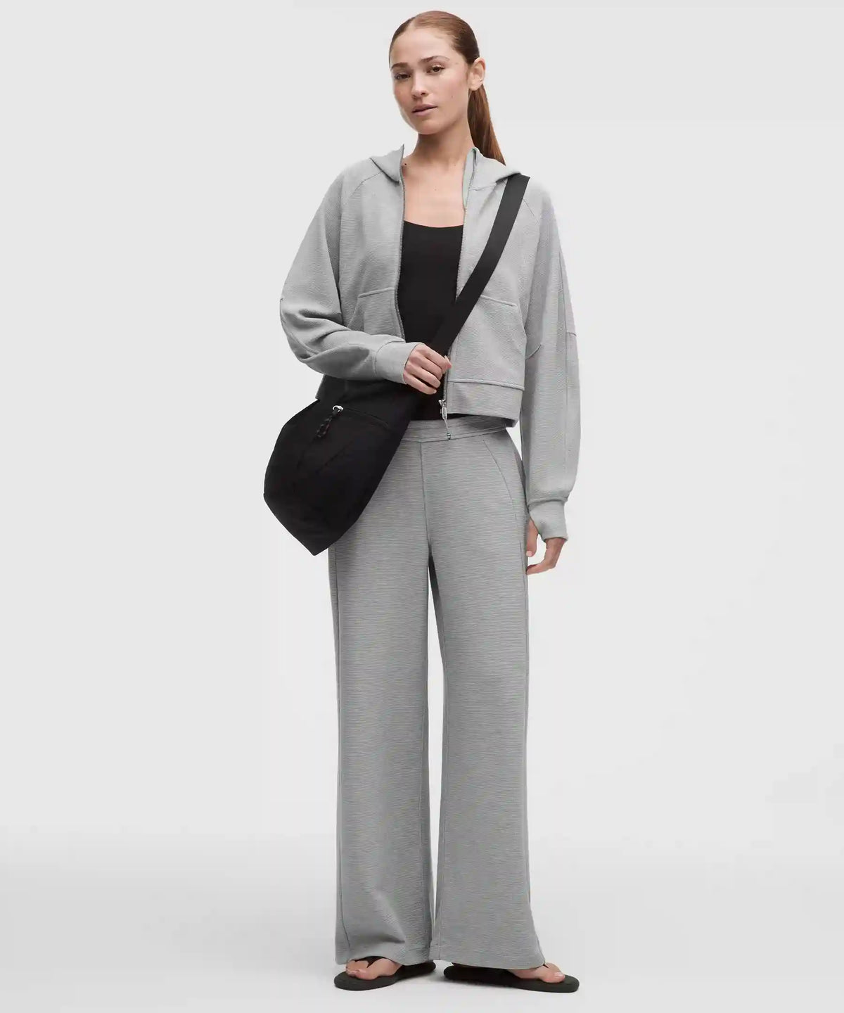 Scuba Mid-Rise Wide-Leg Pant *Waffle