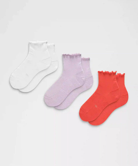 Unisex Power Stride Ankle Socks 3 Pack *Lettuce Edge