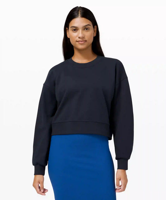 Perfectly Oversized Cropped Crew *French Terry