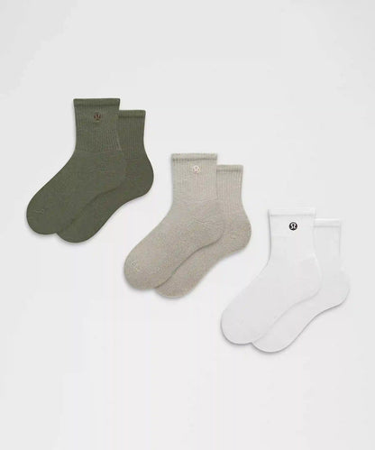 Unisex Daily Essential Quarter Socks *3 Pack
