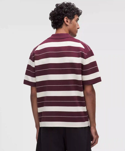 Cotton-Blend Knit Short-Sleeve Polo Shirt
