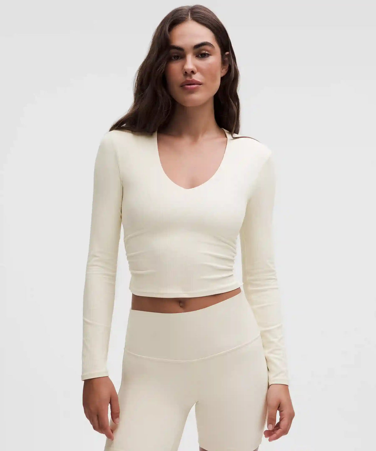 All It Takes Ribbed Nulu V-Neck Long-Sleeve Shirt *B-D Cups