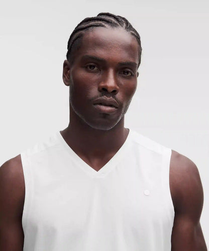 Pique Mesh-Panel Sleeveless Tennis Shirt