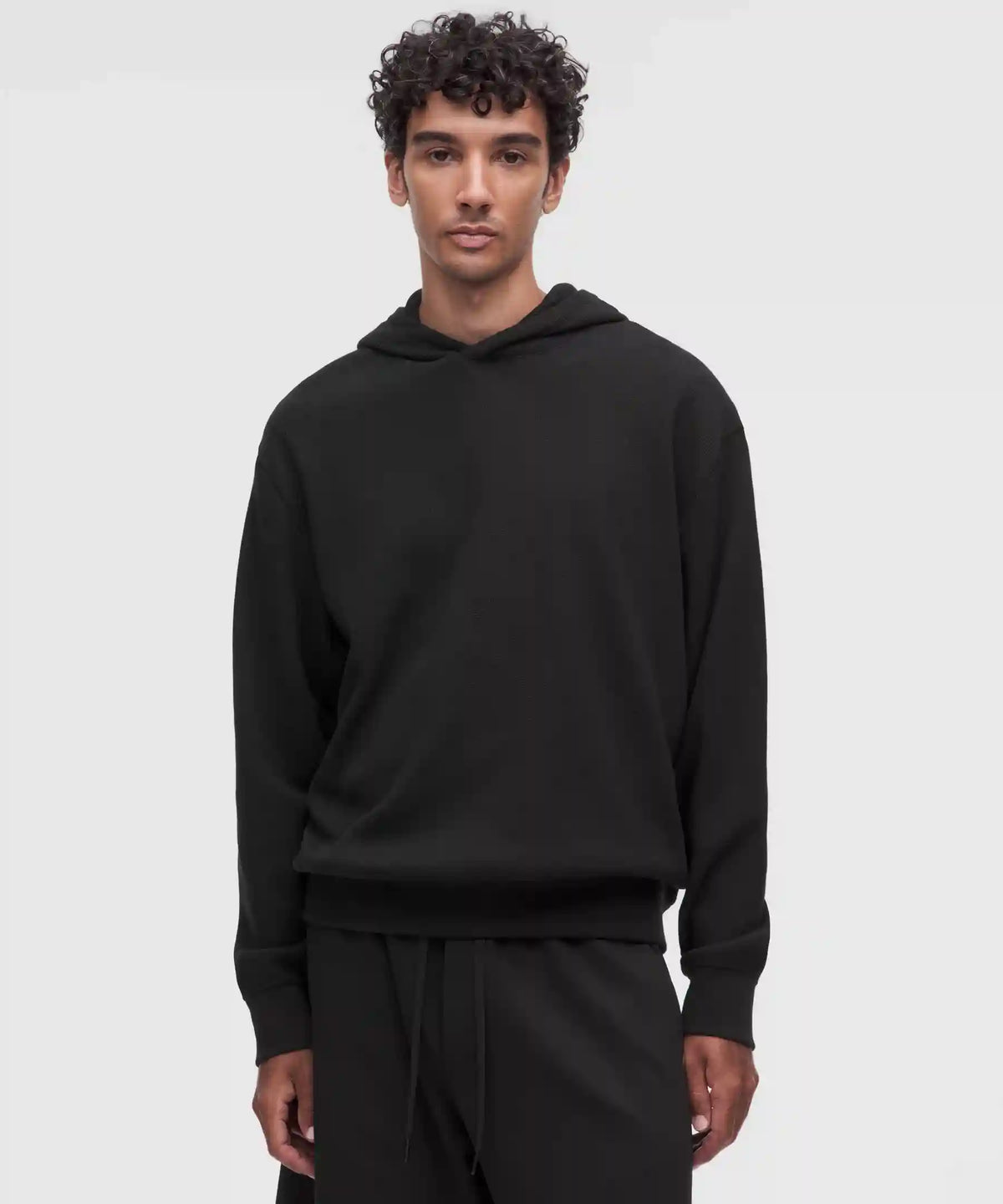 Cotton-Blend Relaxed-Fit Waffle Knit Hoodie