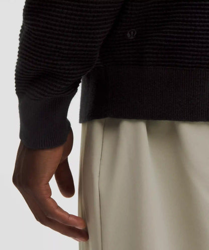 Cotton-Blend Knit Collared Cardigan