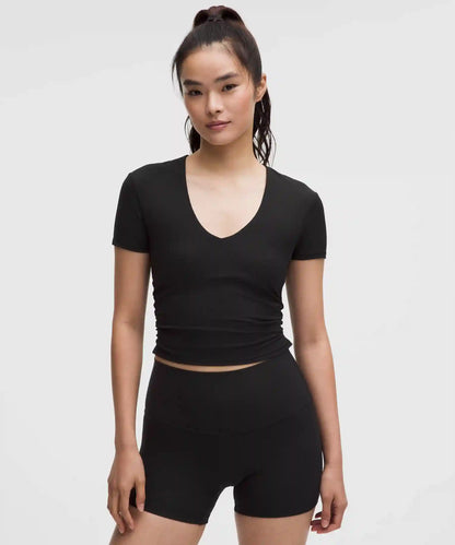 All It Takes Ribbed Nulu V-Neck T-Shirt *B–D Cups