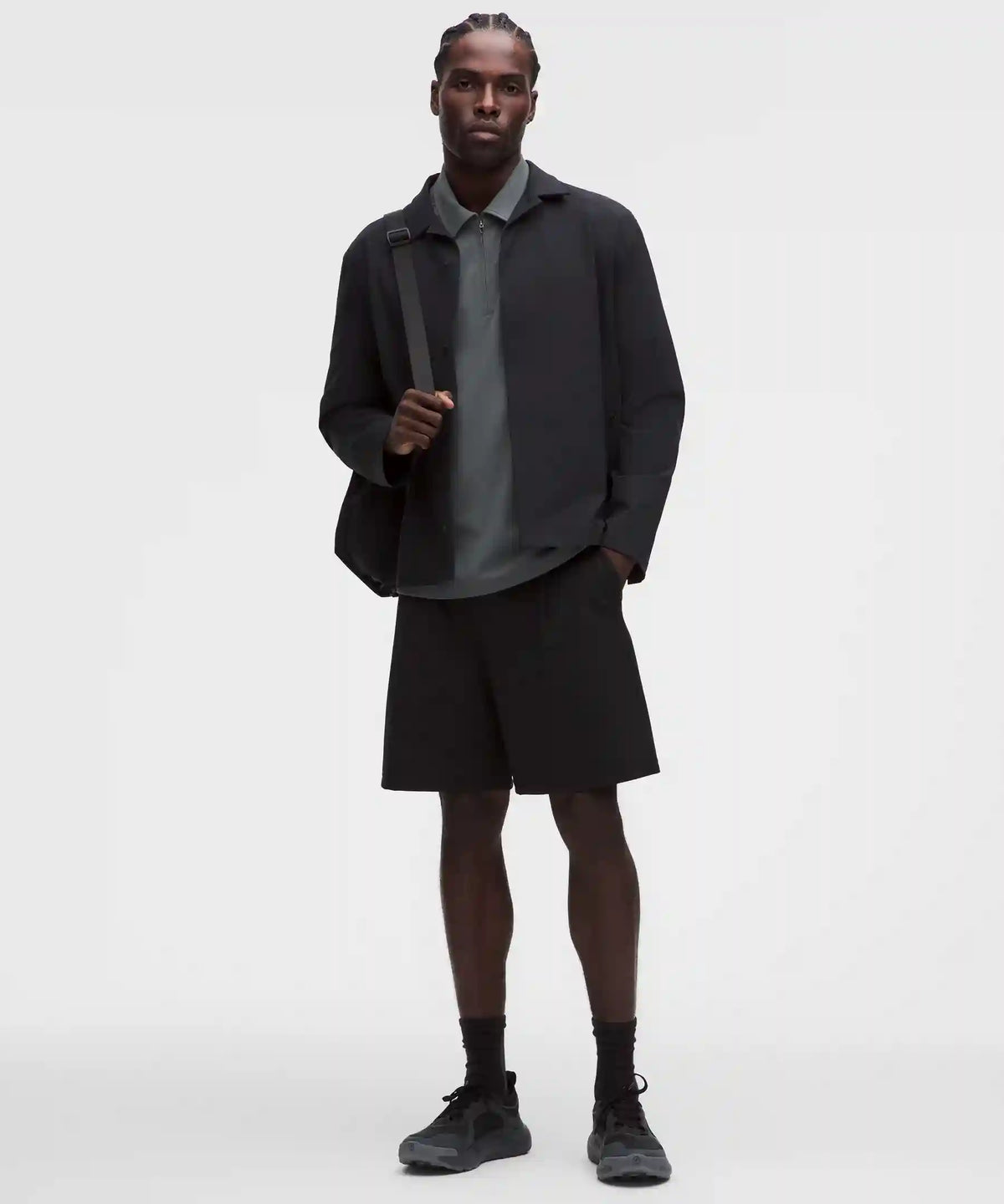 Daydrift Oversized Zip-Neck Polo Shirt