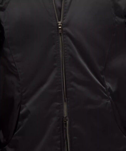 Taffeta Removable-Hood Collared Jacket *SLNSH Collection