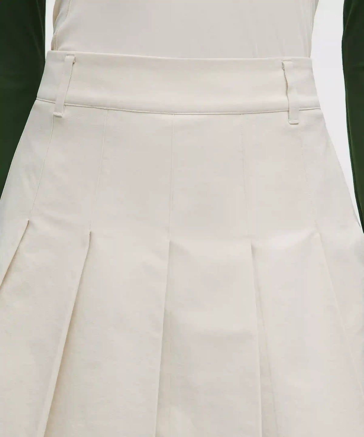 Box-Pleat High-Rise A-line Golf Skirt
