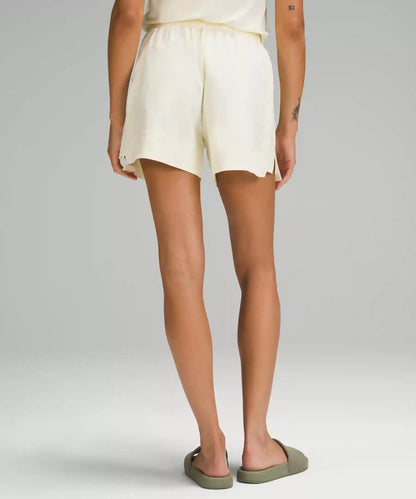 Stretch Woven Relaxed-Fit High-Rise Short 4"