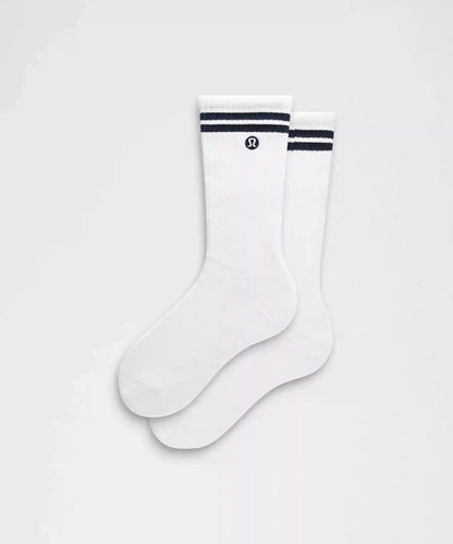 Unisex Daily Essential Crew Socks *Stripe