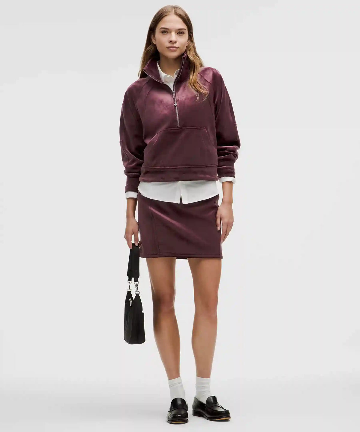 Scuba Mid-Rise Mini Skirt *Velvet
