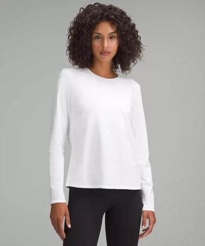 Organic Cotton Crewneck Long-Sleeve Shirt