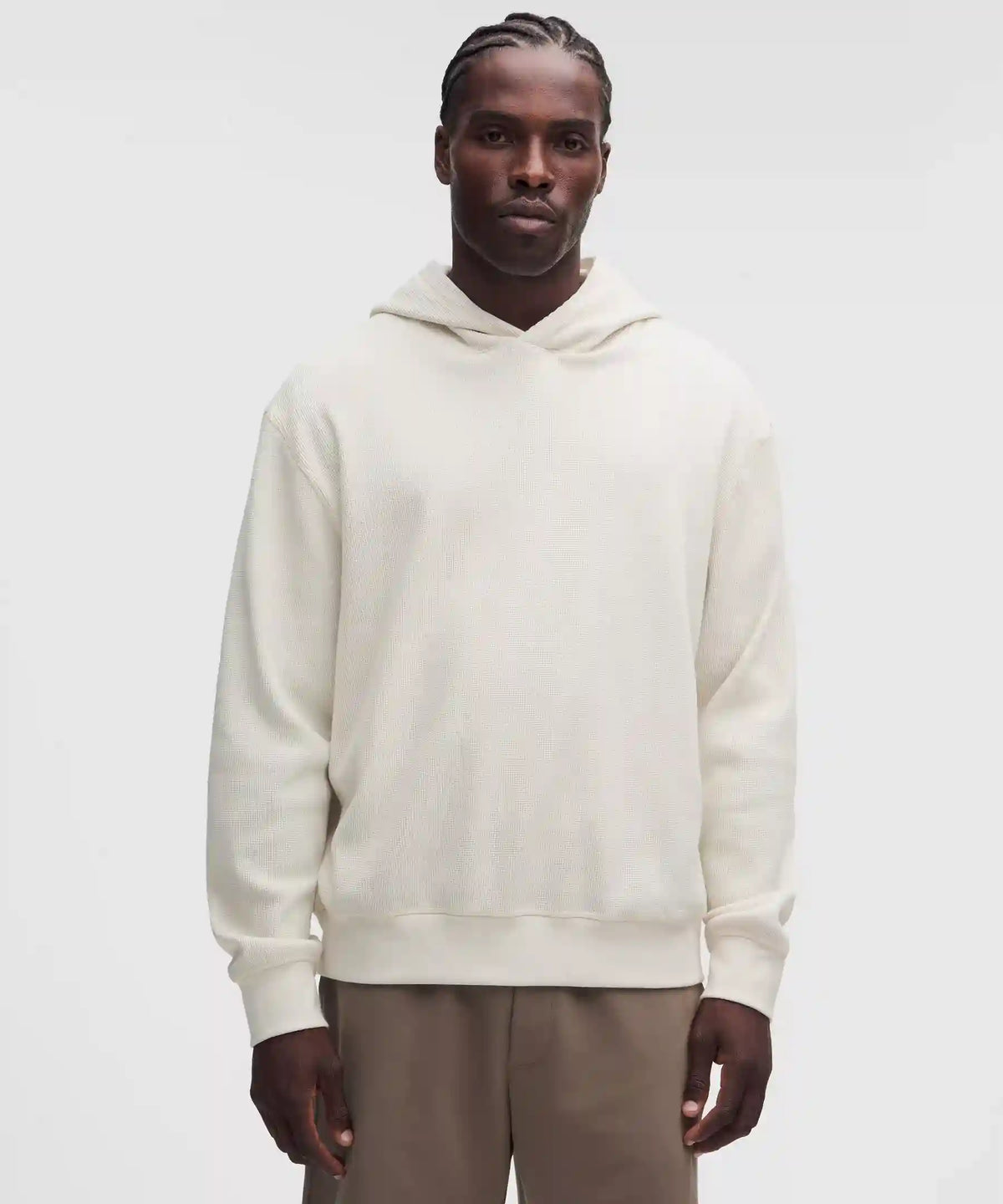 Cotton-Blend Relaxed-Fit Waffle Knit Hoodie