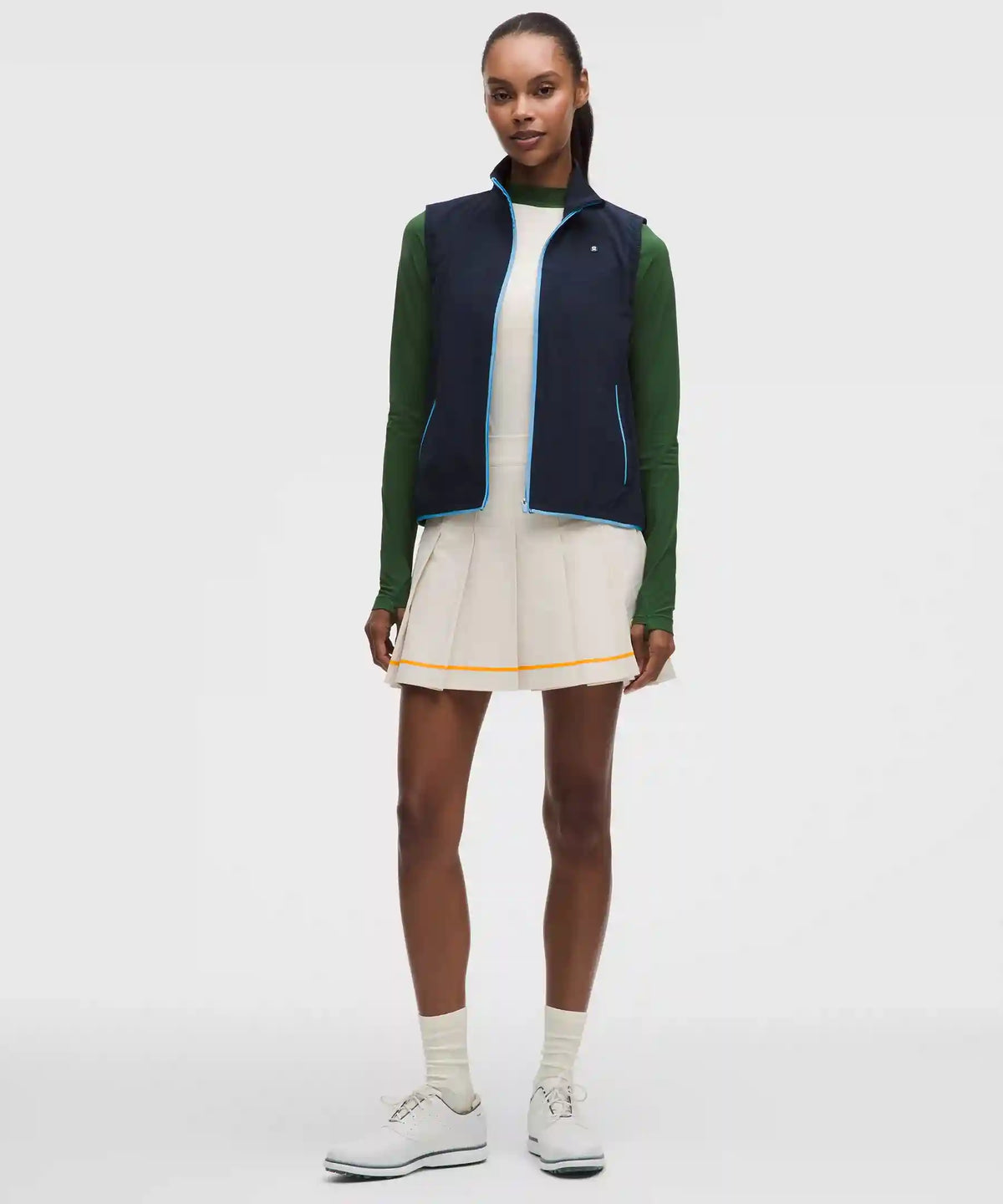UV-Protective Mockneck Long-Sleeve Shirt
