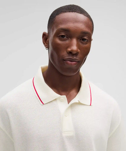 Mesh-Knit Jersey Short-Sleeve Polo Shirt