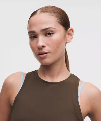 Silky High-Neck Yoga Tank Top