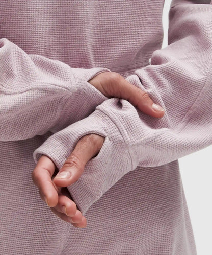 Scuba Cropped Funnel-Neck Half Zip *Waffle