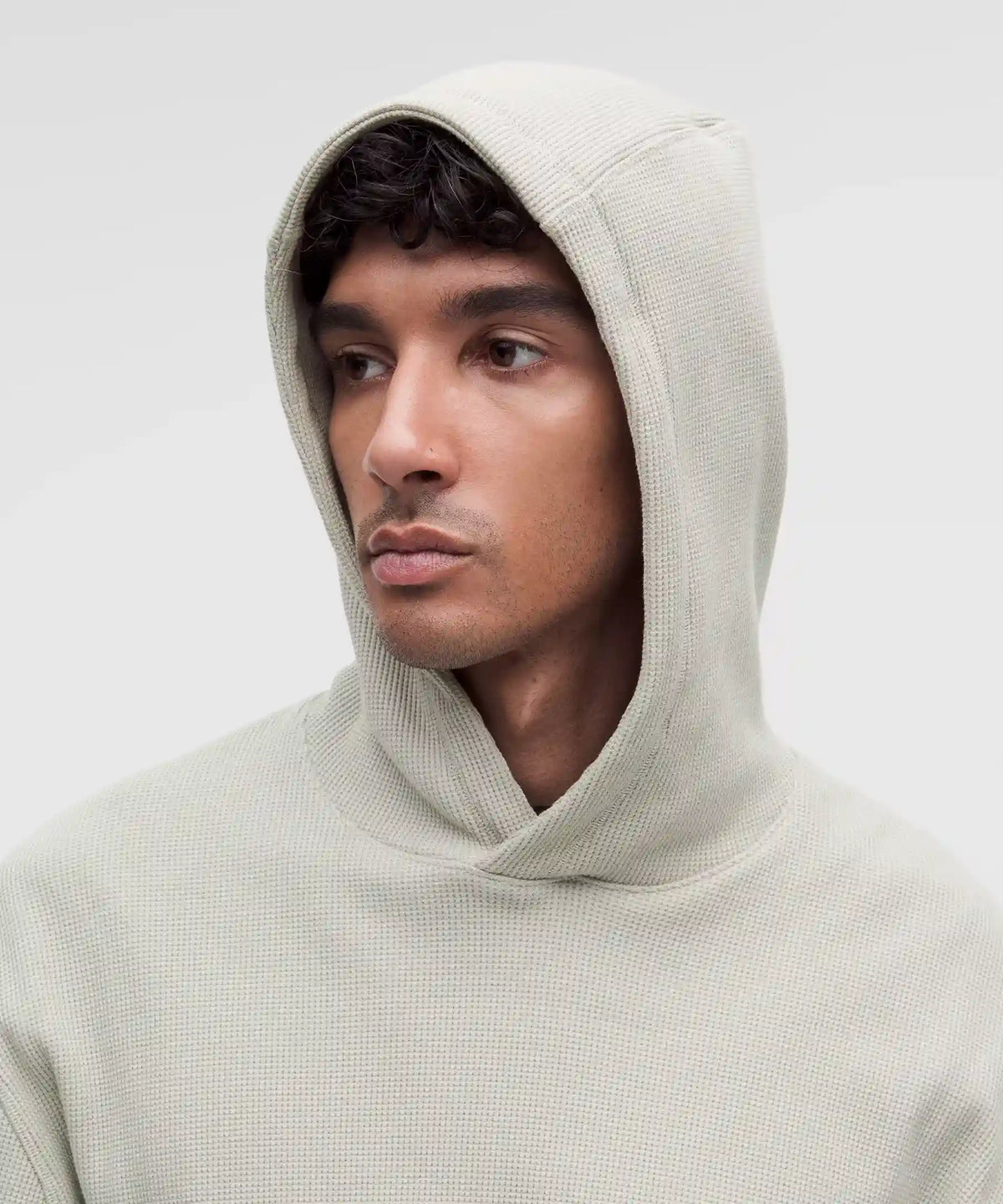 Cotton-Blend Relaxed-Fit Waffle Knit Hoodie
