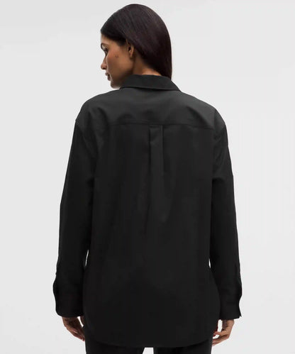 Woven Relaxed-Fit Button-Up Shirt