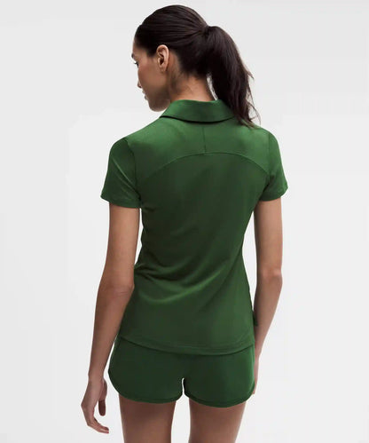 Quick-Dry Short-Sleeve Polo Shirt Straight Hem *Logo