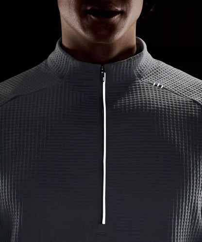 Waffle-Knit Half Zip