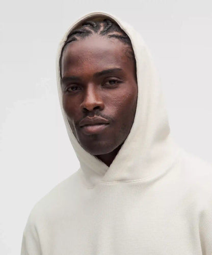 Cotton-Blend Relaxed-Fit Waffle Knit Hoodie