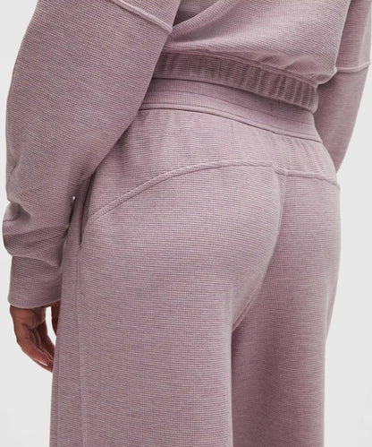 Scuba Mid-Rise Wide-Leg Pant *Waffle