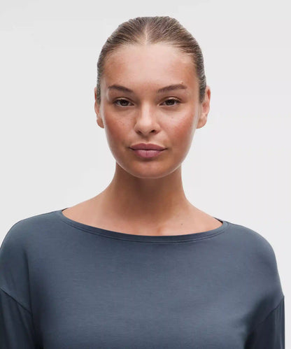 SilkyAppeal Hip-Length Long-Sleeve Shirt