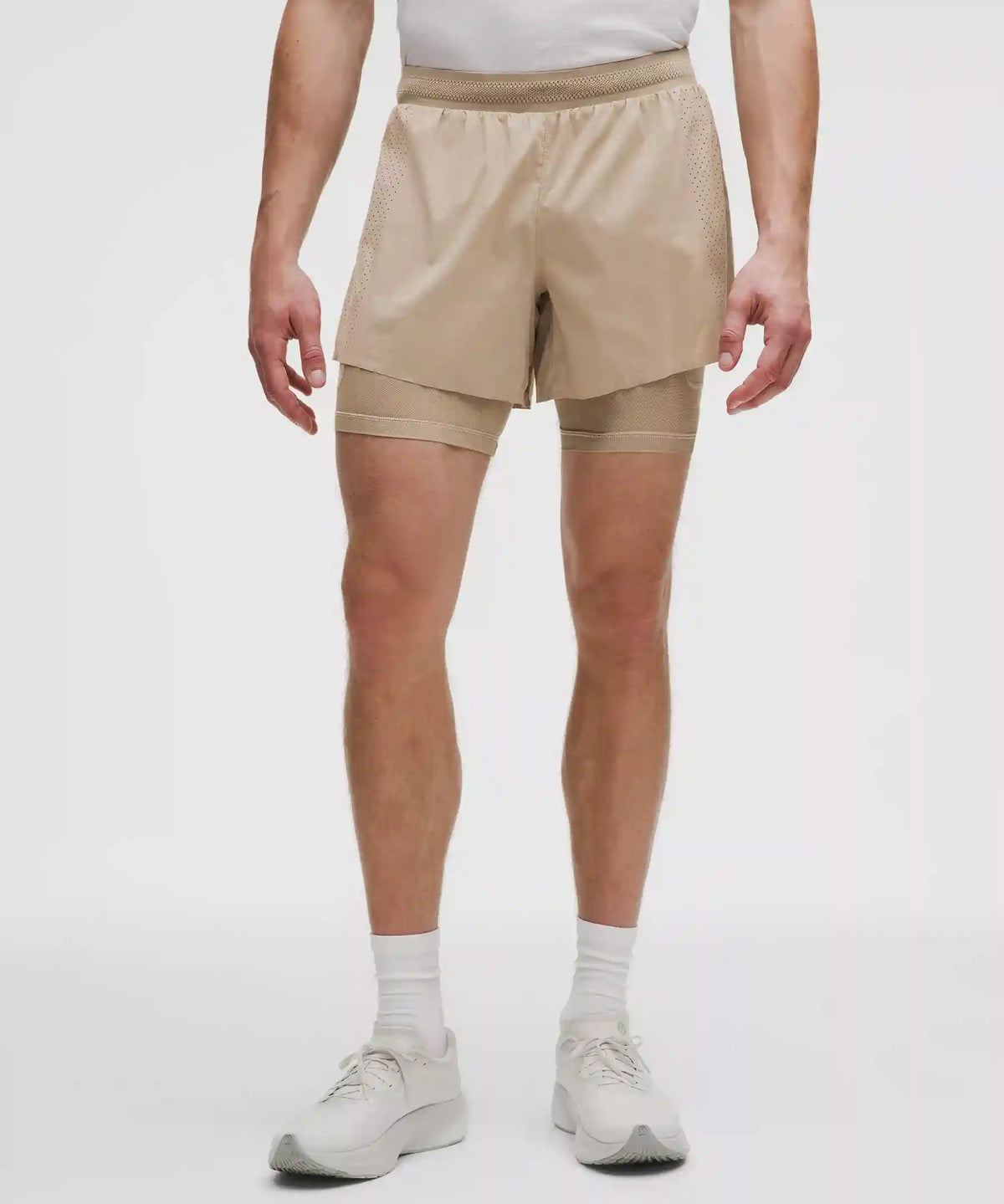Perforated Lined Running Short 5"