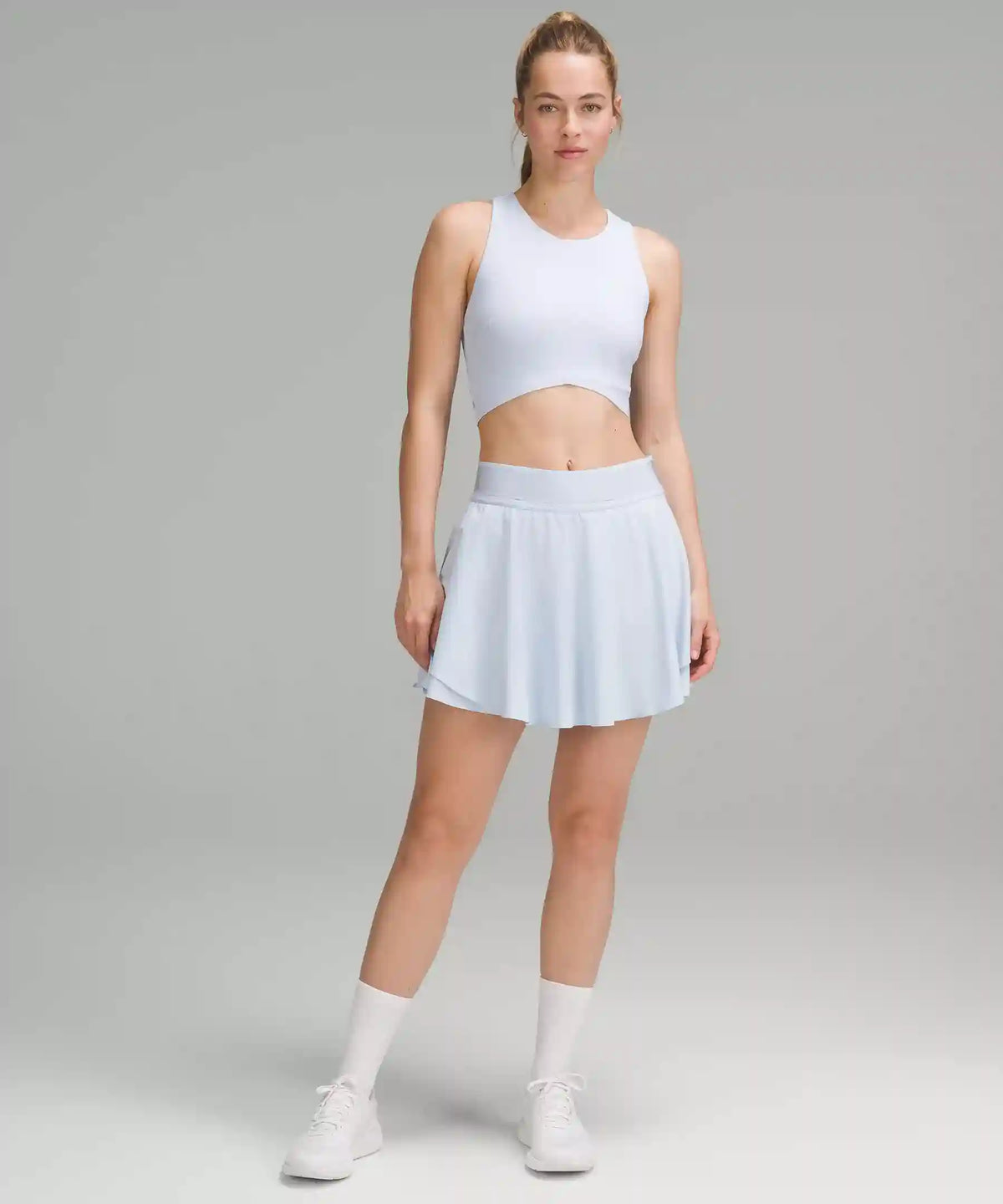 V-Waist Cropped Tennis Tank Top *Medium Support, B/C Cup