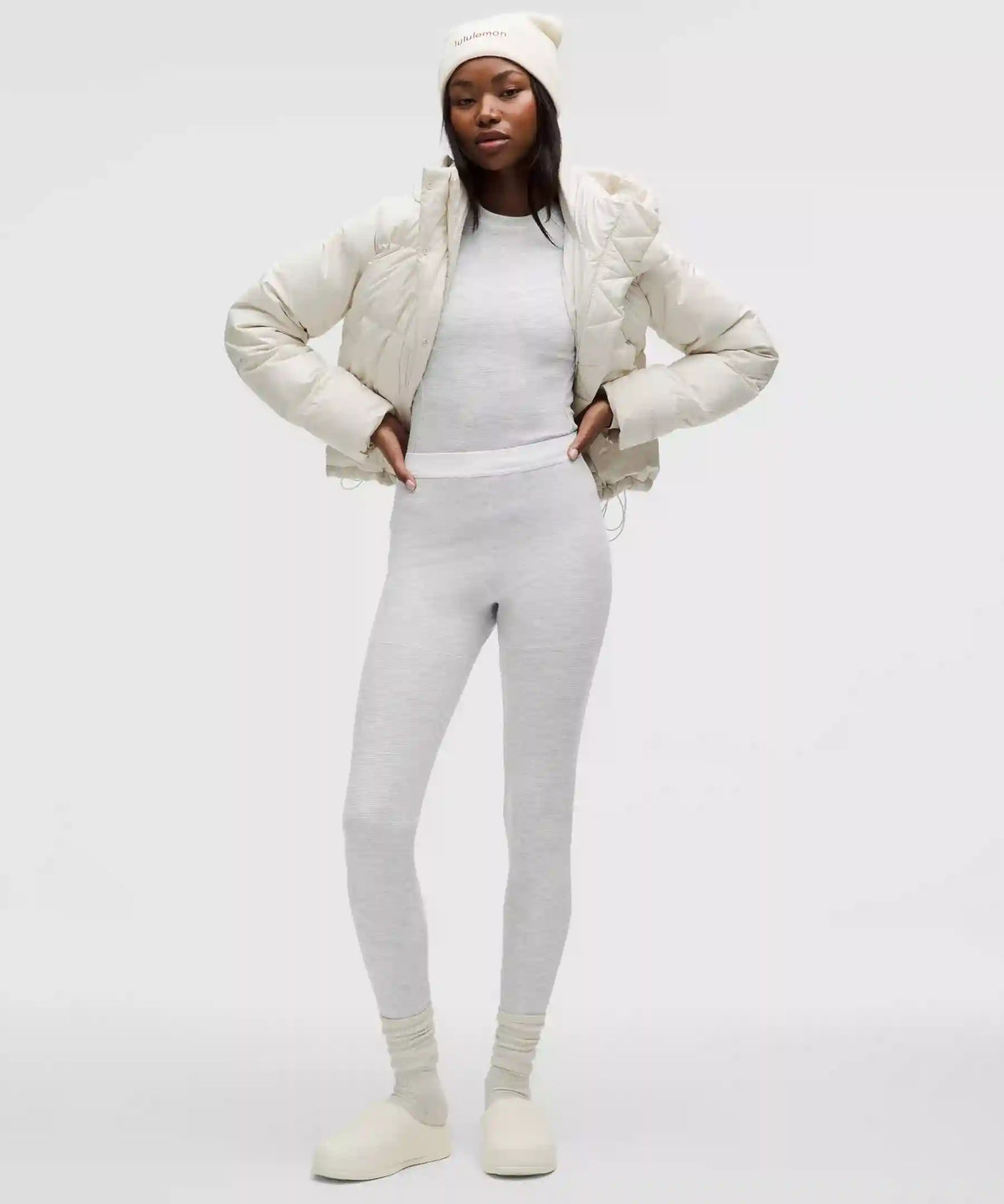 Waffle-Knit High-Rise Base Layer Tight 28"