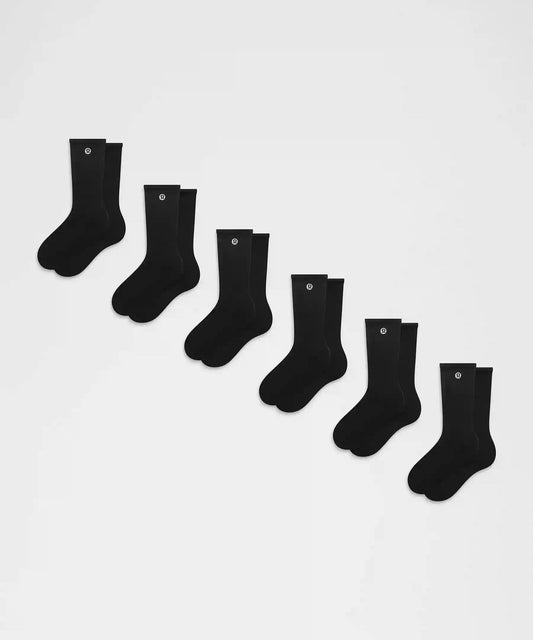 Unisex Daily Essential Crew Socks *6 Pack