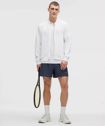 Striped Mesh Tennis Short 5"