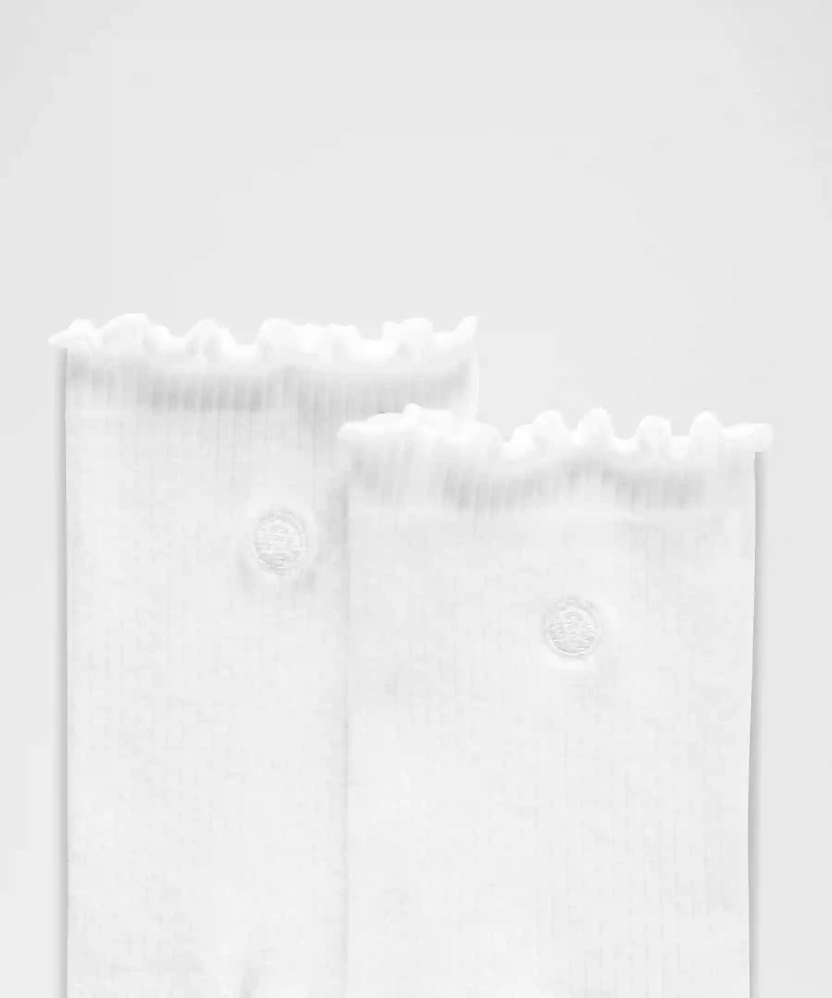 Unisex Lettuce Edge Quarter Socks *3 Pack