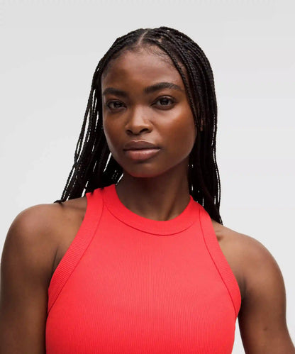 Ribbed Heavyweight Cotton-Blend Racerback Tank Top