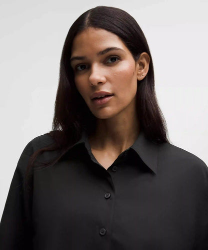 Woven Relaxed-Fit Button-Up Shirt