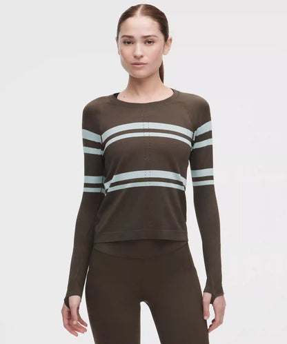 Swiftly Tech Long-Sleeve Shirt 2.0 Waist Length *Stripe