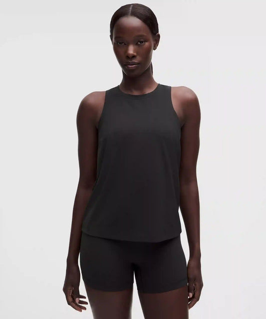 Silky High-Neck Yoga Tank Top