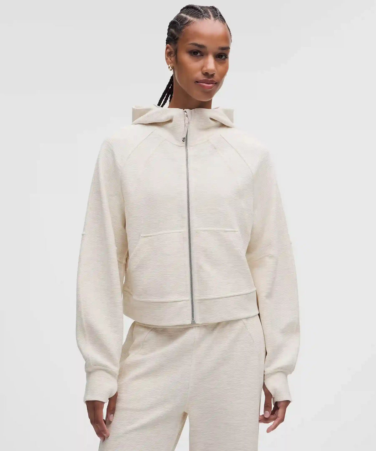 Scuba Oversized Full-Zip Hoodie *Waffle