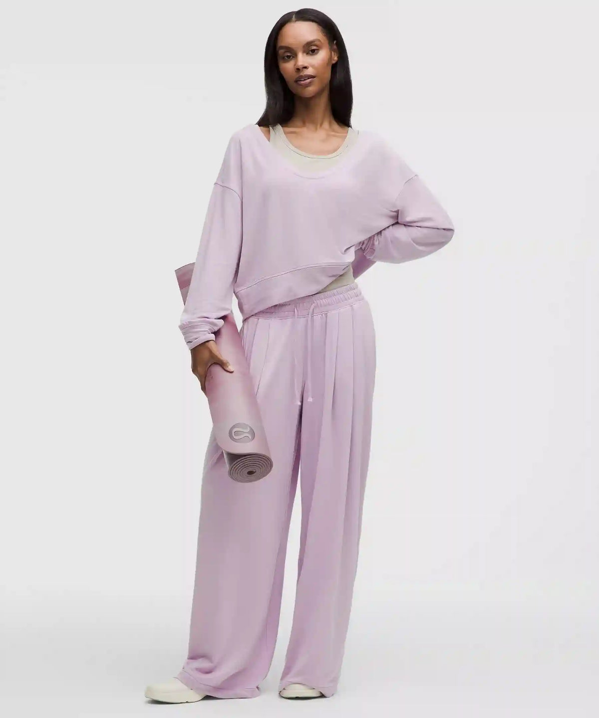 BeCalm Scoop-Neck Pullover